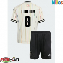 Camiseta Japón Takumi Minamino #8 Visitante Equipación para niños Mundial 2026 manga corta (+ pantalones cortos)